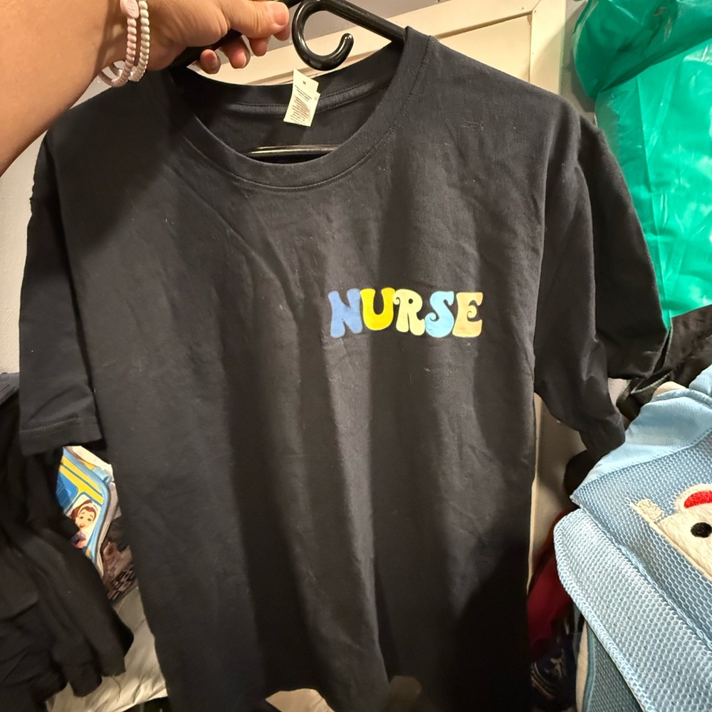 Black T-Shirt with Colorful Graphic